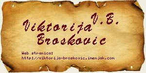 Viktorija Brošković vizit kartica